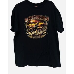 HARLEY-DAVIDSON SHIRT Crusin Sunrise To Sunset Men Size XL Honolulu Hawaii Bikes
